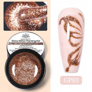 BORN PRETTY - Shiny Glitter Painting Gel - FARBKA DO ZDOBIEŃ - GP03