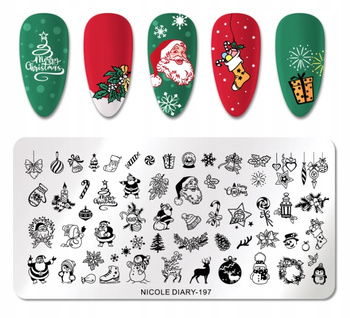 NICOLE DIARY - Blaszka do Stempli - ND-197 - ŚWIĘTA BOŻE NARODZENIE