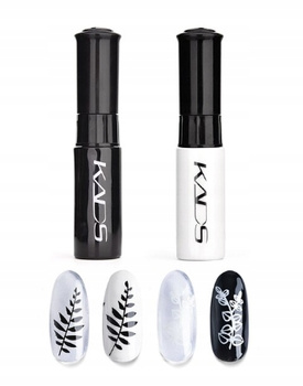 KADS - Czarny + Biały (18+19) Lakiery Do Stempli