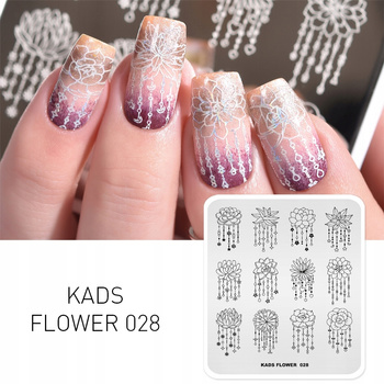 KADS - Blaszka do Stempli - FLOWER 028 - KWIATY ŁAPACZ SNÓW