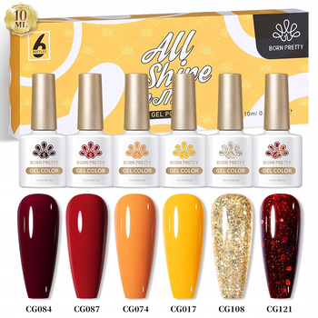BORN PRETTY - ZESTAW 6 SZTUK LAKIERÓW HYBRYDOWYCH - SET33 - JESIEŃ