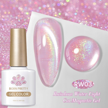 BORN PRETTY - Rainbow Water Light CAT EYE - LAKIER MAGNETYCZNY - RW03