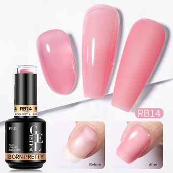 BORN PRETTY PRO - Rubber Base - KAUCZUKOWA BAZA HYBRYDOWA 15ml - RB14