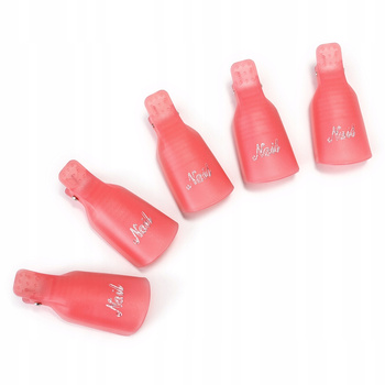 KLIPSY DO ŚCIĄGANIA HYBRYDY MANICURE - 10szt - RÓŻOWE