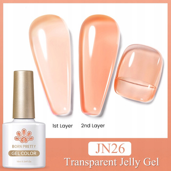 BORN PRETTY - Jelly Nude Gel Nail Polish - TRANSPARENTNY LAKIER UV - JN26