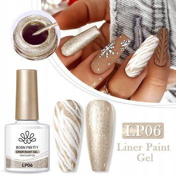 BORN PRETTY - HYBRYDOWY ŻEL DO ZDOBIEŃ Z CIENKIM PĘDZELKIEM - LP06