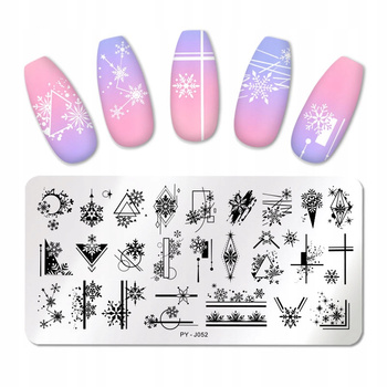 PICT YOU - Blaszka do Stempli - PY-J052 - ŚNIEG ŚNIEŻYNKA ZIMA