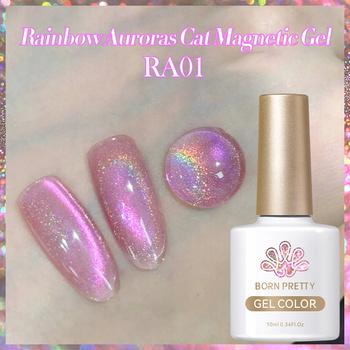 BORN PRETTY - RAINBOW AURORA CAT MAGNETIC GEL - LAKIER MAGNETYCZNY - RA001