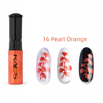KADS - LAKIER DO STEMPLOWANIA PAZNOKCI Z PISAKIEM - 16 - PERAL ORANGE