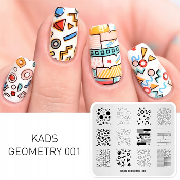 KADS - Blaszka do Stempli - GEOMETRY 001 - FIGURY GEOMETRYCZNE