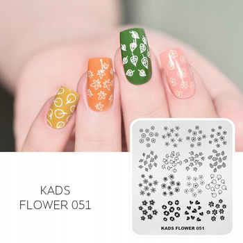 KADS - Blaszka do Stempli - FLOWER 051 - KWIATY LIŚCIE