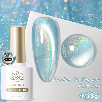 BORN PRETTY - Rainbow Water Light CAT EYE - LAKIER MAGNETYCZNY - MY88