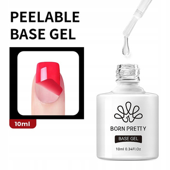 BORN PRETTY - Baza PEEL-OFF - BAZA HYBRYDOWA UV/LED - PEEL-OFF - 10ml