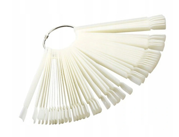 WZORNIK DO LAKIERÓW NA KOLE WACHLARZ - 50szt - KWADRAT - MLECZNY