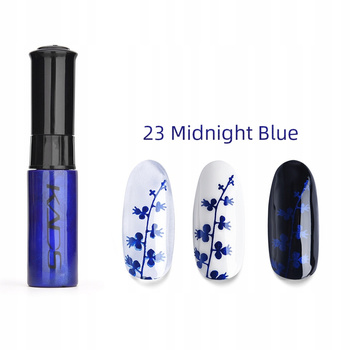 KADS - LAKIER DO STEMPLOWANIA PAZNOKCI Z PISAKIEM - 23 - MIDNIGHT BLUE