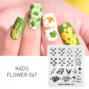 KADS - Blaszka do Stempli - FLOWER 047 - KWIATY LIŚCIE JESIEŃ