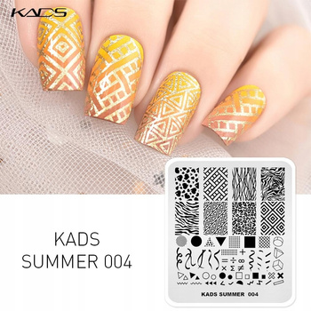 KADS - Blaszka do Stempli - SUMMER 004 - ZEBRA PANTERKA WZORY GEOMETRYCZNE