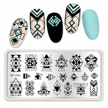 BORN PRETTY - Blaszka do Stempli - BP-L054 - WZORY GEOMETRYCZNE