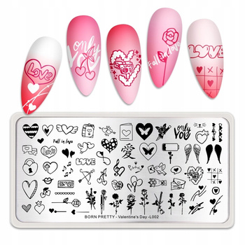 BORN PRETTY - Blaszka do Stempli - VALENTINE'S DAY-L002 - WALENTYNKI SERCE