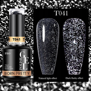 BORN PRETTY PRO - Reflective Glitter Gel - Profesjonalny lakier hybrydowy z efektem FLASH (15ml) - T041