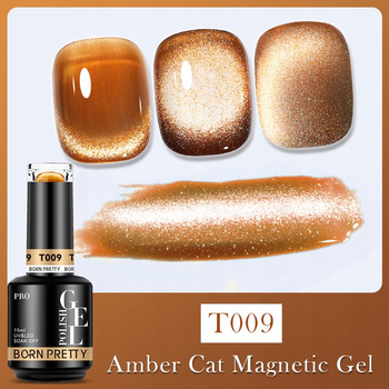BORN PRETTY PRO - Amber Cat Magnetic Gel - Profesjonalny lakier hybrydowy magnetyczny (15ml) - T009