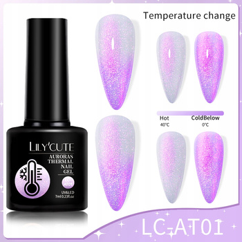 LILYCUTE - Lakier Hybrydowy Termiczny - EFEKT AURORA - AT01