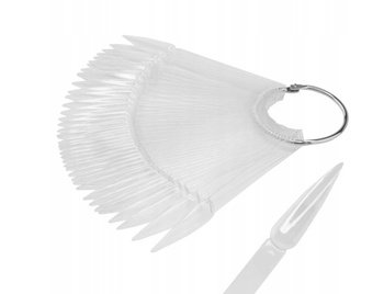 WZORNIK DO LAKIERÓW NA KOLE WACHLARZ - 50szt - SZPIC - PRZEZROCZYSTY