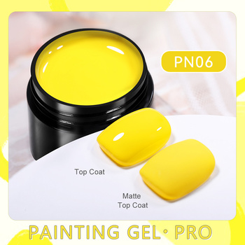 BORN PRETTY PRO - Painting Gel - FARBKA DO ZDOBIEŃ UV/LED - PN06 / ŻÓŁTY