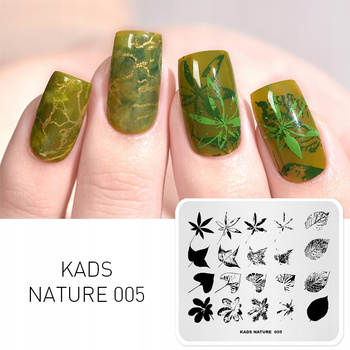 KADS - Blaszka do Stempli - NATURE 005 - LIŚCIE 3D JESIEŃ
