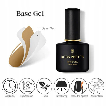 BORN PRETTY - Base Gel / BAZA HYBRYDOWA UV/LED - 10ml - WYPRZEDAŻ!