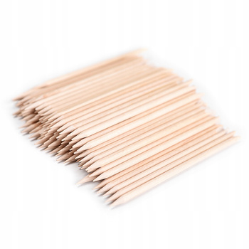 Drewniane Patyczki Kosmetyczne do Odsuwania Skórek Manicure - 100szt