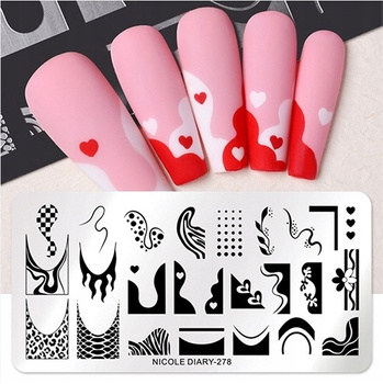 NICOLE DIARY - Blaszka do Stempli - ND-278 - PANTERKA FRENCH