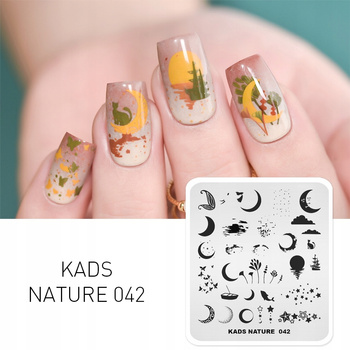 KADS - Blaszka do Stempli - NATURE 042 - KSIĘŻYC GWIAZDY NOC