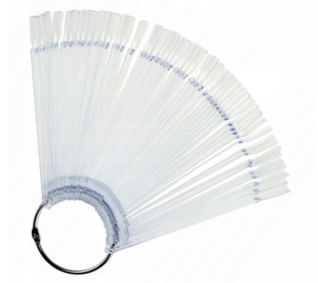 WZORNIK DO LAKIERÓW NA KOLE WACHLARZ - 50szt - KWADRAT - PRZEZROCZYSTY