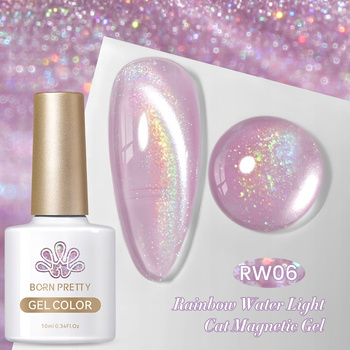 BORN PRETTY - Rainbow Water Light CAT EYE - LAKIER MAGNETYCZNY - RW06