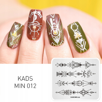 KADS - Blaszka do Stempli - MIN 012 - STRZAŁY WZORY GEOMETRYCZNE