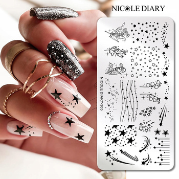 NICOLE DIARY - Blaszka do Stempli - ND-305 - GWIAZDKI