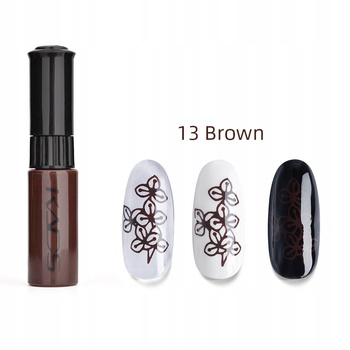 KADS - 13 (BROWN) LAKIER DO STEMPLOWANIA PAZNOKCI PISAK - BRĄZOWY