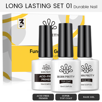 BORN PRETTY - Zestaw HYBRYDOWY - BAZA + TOP + PRIMER - SET01