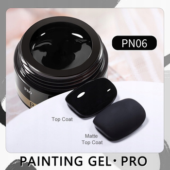 BORN PRETTY PRO - Painting Gel - FARBKA DO ZDOBIEŃ UV/LED - PN06 / CZARNY