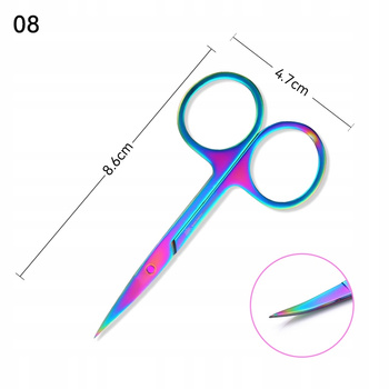 BORN PRETTY - Małe Ostre Nożyczki do Paznokci / Brwi - HOLO
