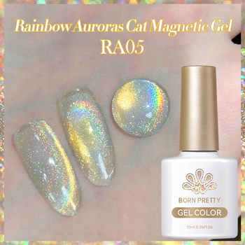 BORN PRETTY - RAINBOW AURORA CAT MAGNETIC GEL - LAKIER MAGNETYCZNY - RA05