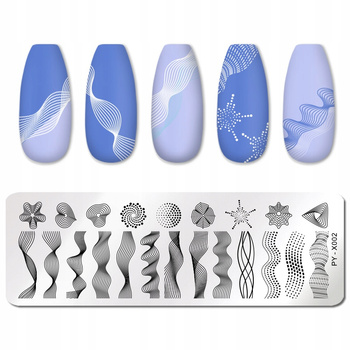 PICT YOU - Blaszka do Stempli - PY-X002 - FALE LINIE