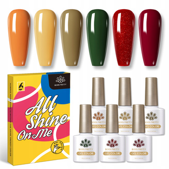 BORN PRETTY - ZESTAW 6 SZTUK LAKIERÓW HYBRYDOWYCH - K05 - ŚWIĘTA / CHRISTMAS