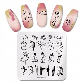 PICT YOU - Blaszka do Stempli - PY-F034 - TWARZ KOBIETA