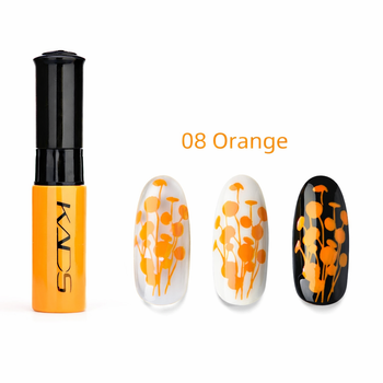 KADS - LAKIER DO STEMPLOWANIA PAZNOKCI Z PISAKIEM - 08 - ORANGE
