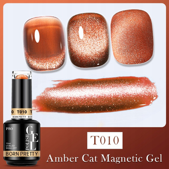 BORN PRETTY PRO - Amber Cat Magnetic Gel - Profesjonalny lakier hybrydowy magnetyczny (15ml) - T010