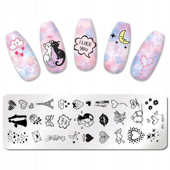 PICT YOU - Blaszka do Stempli - PY-X017 - WALENTYNKI