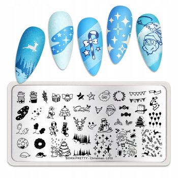 BORN PRETTY - Blaszka do Stempli - CHRISTMAS-L010 - ŚWIĘTA BOŻE NARODZENIE