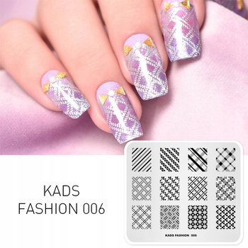 KADS - Blaszka do Stempli - FASHION 006 - KRATKA SWETEREK